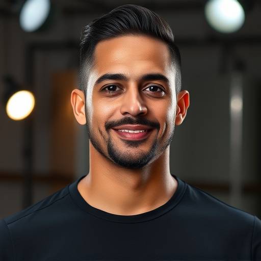Portrait of Carlos Martinez, Head of the Dance Department, in a professional studio environment.