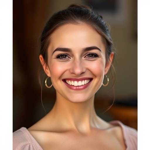 Portrait of Isabella Rossi, a distinguished ballet instructor with a warm smile.